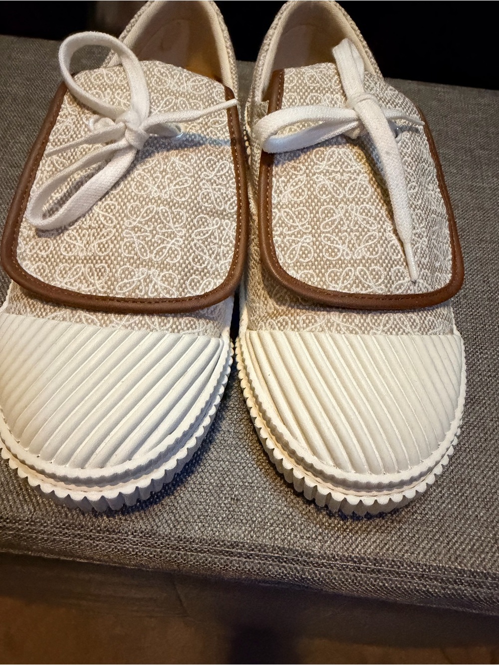 Loewe Patterned Lace-Up Casual Shoes